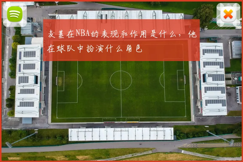 麦基在NBA的表现和作用是什么，他在球队中扮演什么角色